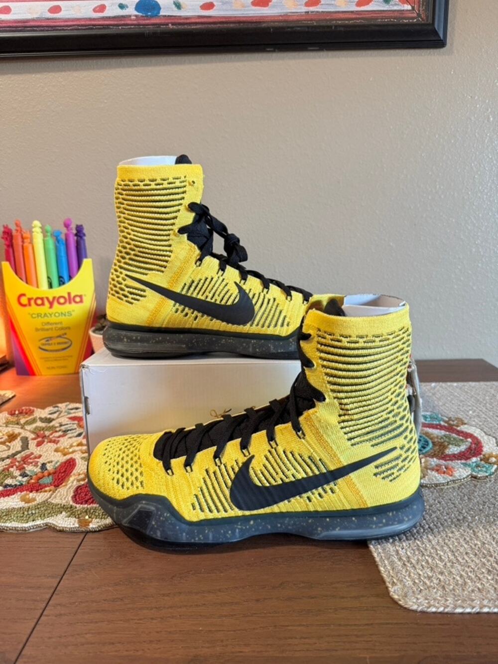 Nike Kobe 10 Elite High CODA Opening Night Tour Yellow Black EYBL 802762 707